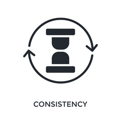 Consistency Icon Glyph Style. Vector Illustration For Graphic Design