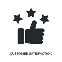 Customer Satisfaction Icon Glyph Style. Vector Illustration For Graphic Design