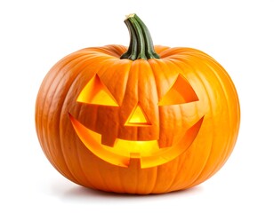 Jack-o'-lantern pumpkin, isolated