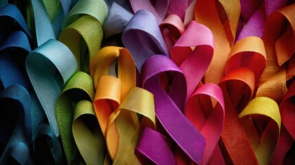 Rainbow Ribbons: A Tapestry of Color and Texture