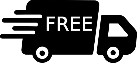 Fast and free shipping delivery truck.Fast & free shipping delivery truck flat icon for apps and websites.Fast & free shipping delivery truck flat icon for apps and websites
