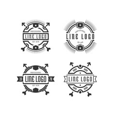 logo with line frame