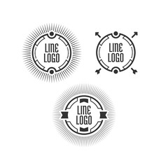 logo with line frame