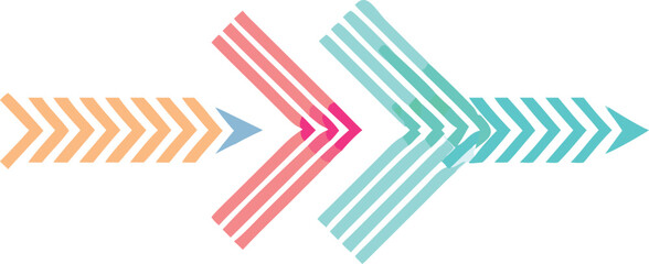 Obraz premium Vector illustration of various arrows pointing in different directions on a white background.