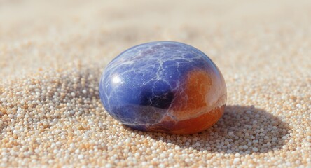 Polished Blue and Orange Agate Tumbled Stone - Gemstone for Sale
