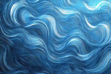 Fototapeta premium Abstract swirling patterns of deep ocean blues and shimmering light