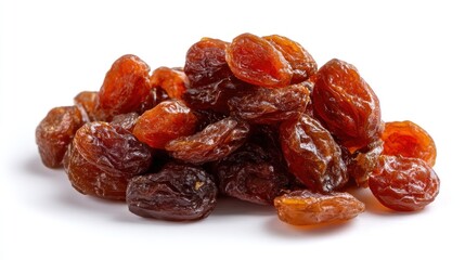 Dried raisins pile close up