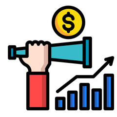 Financial Forecast  Icon Element For Design