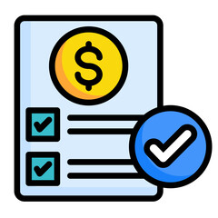 Budget Approval  Icon Element For Design