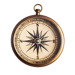 Vintage compass isolated background