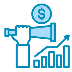 Financial Forecast  Icon Element For Design