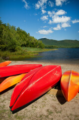 kayaks on the lake