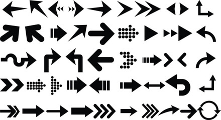 arow set icon vector for web design, arrow icons Illustration vector graphic.Arow icon image silhouette vector line art coloring page.Arrows Icon Set. Traffic Arrow Sign Collection Vector Design.