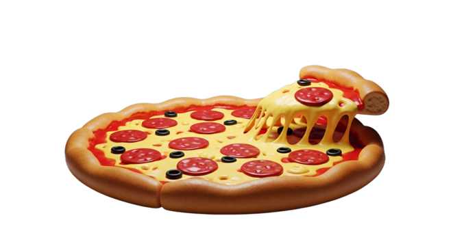 Delicious Melted Cheese Pepperoni Pizza Slice