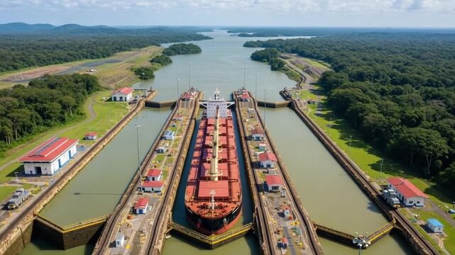 Modern Container Ship Facilitating Global Supply Chains