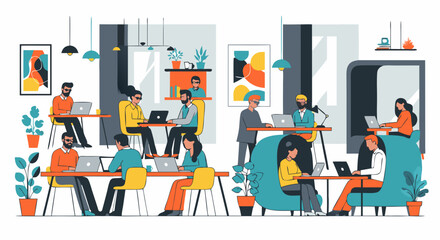 Vector Minimalist Geometric SVG Icon Set with Abstract Shapes and Flat Style in Bright Colors