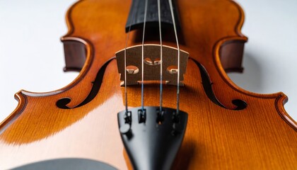 Macro view of a classic brown violin