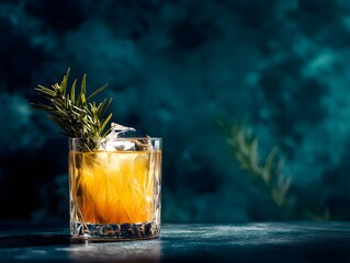 Modern Minimalist Drink on Vintage Table