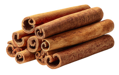 Brown cinnamon sticks show a rolled texture on a smooth surface for seasonal backgrounds and product photography.