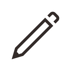 A simple, outlined icon of a pencil, angled slightly, with a visible eraser end.