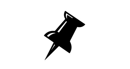 School black pushpin vector graphic for office supplies and stationery design projects and graphic design needs one hundre vector