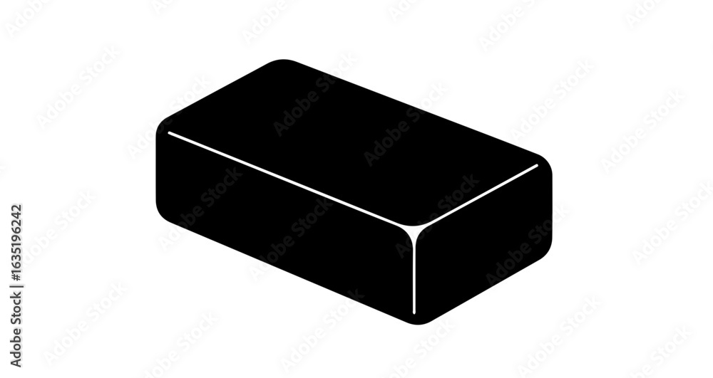 Poster school isometric black rounded rectangle vector illustration for graphic design and creative project