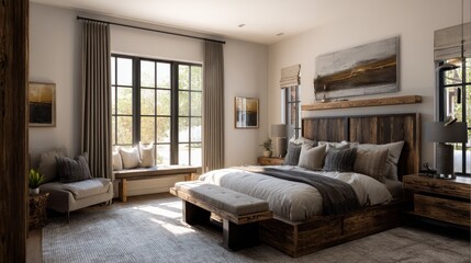 Rustic modern bedroom interior design