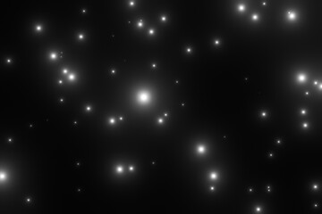Fototapeta premium 黒背景に輝く白い粒子