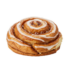 Fototapeta premium Cinnamon roll dessert isolated on a transparent background 