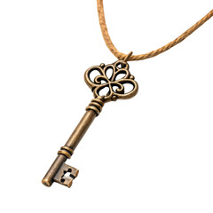 old key isolated on white background