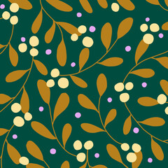 seamless floral pattern, botanical illustration