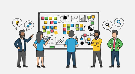 Vector Minimalist Geometric SVG Icon Set with Abstract Shapes and Flat Design Style in Blue and Gray Colors