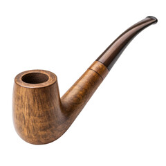 tobacco pipe isolated on white