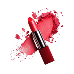 Red lipstick swatch, studio shot, beauty, makeup