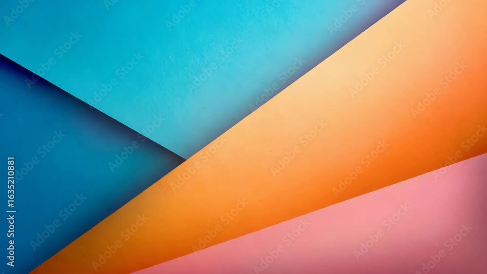 Poster geometric paper layers animation creating vibrant abstract background design, perfectly looped