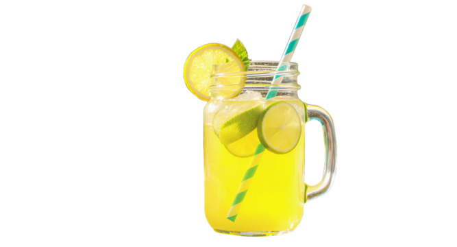Refreshing Summer Lime Drink in Mason Jar Perfect Picnic Beverage