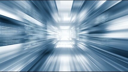 Digital technology background featuring blue light streaks and futuristic data flow, forming abstract tunnel with dynamic motion blur and energetic atmosphere full of innovation and speed - Powered by Adobe