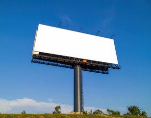 Obraz premium Low Angle View Of Billboard Against Clear Blue Sky