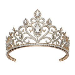 Obraz premium golden crown isolated on white background