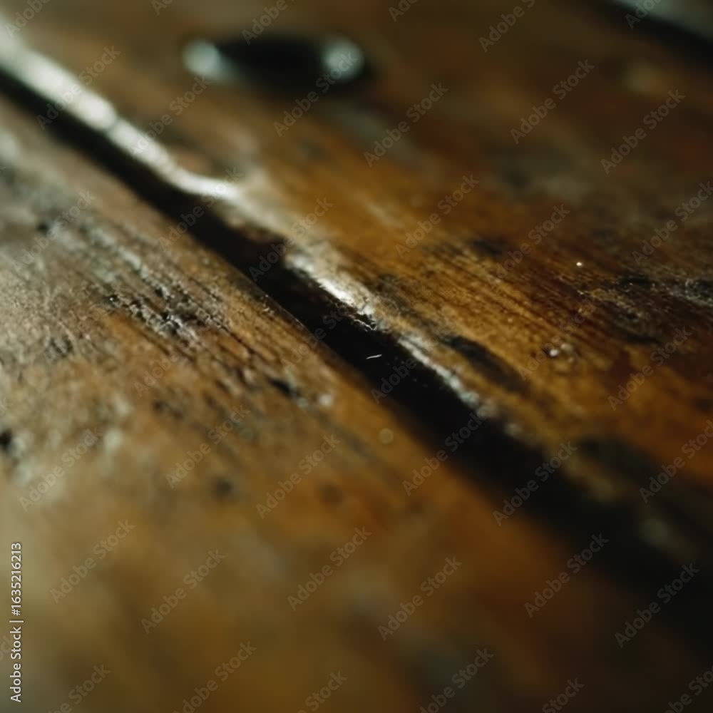 Poster close-up of wooden grain on a table top with natural texture and patterns