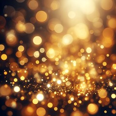 Golden bokeh bursts forth in radiant specks, creating a shimmering, dreamy, and magical atmosphere.