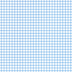 Seamless texture of blue lined graph or grid paper.