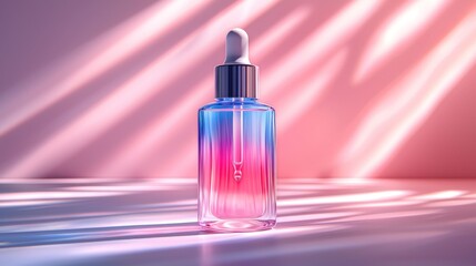 Radiant serum dropper bottle in soft light