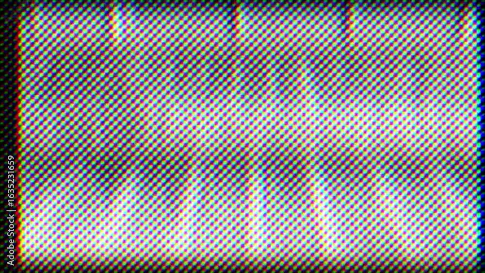 Poster blurry lines animation with halftone effect and retro style look with glitches and distortions