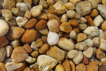 Sea stones background under water