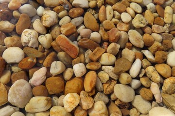 Sea stones background under water