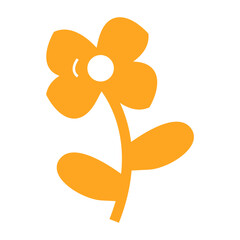 orange sun flower vector illustration