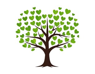 Green tree of hearts