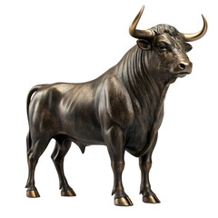 black bull isolated on white