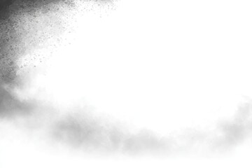 Abstract grayscale splatter, smoky, swirling, corner effect